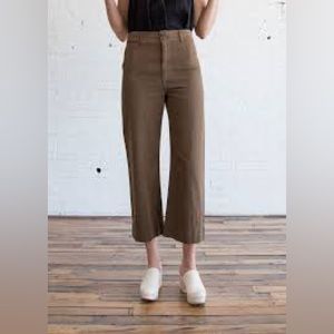 A piece apart cropped wide leg pants